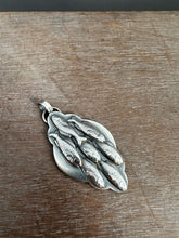 Load image into Gallery viewer, Silver fish parable pendant
