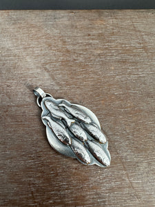 Silver fish parable pendant