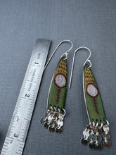 Load image into Gallery viewer, Silver dot Enamel Earrings
