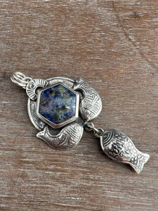 Lapis Lazuli Fish Necklace