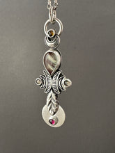 Load image into Gallery viewer, Andesine (red labradorite) pendant
