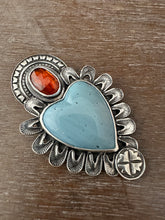 Load image into Gallery viewer, Leland Blue and Orange Kyanite Sacred Heart
