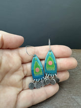 Load image into Gallery viewer, Green Door Enamel Earrings
