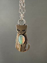 Load image into Gallery viewer, Bronze Kitty Pet with Opal
