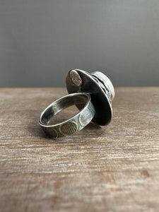 Fossilized Walrus Tusk Ring Size 8