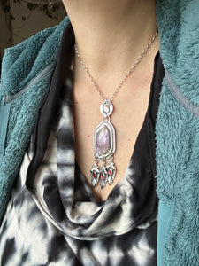 Amethyst crystal medallion