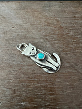 Load image into Gallery viewer, Sterling silver Kitty Pet with Turquoise
