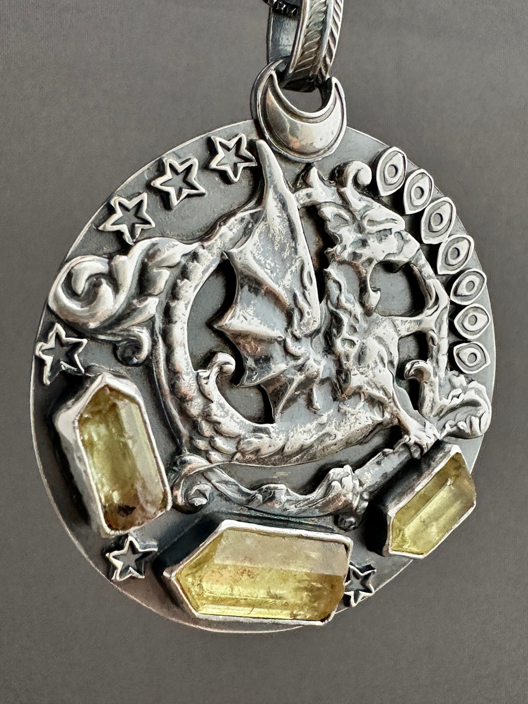 Dragon and crystal Medallion