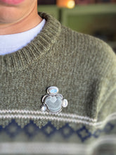 Load image into Gallery viewer, Fairy stone Pendant/Brooch with moonstones.
