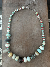 Load image into Gallery viewer, Beachy Bead collection hand knotted on red silk.
