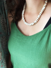 Load image into Gallery viewer, Shiva eye shell beads on hand knotted on silk.
