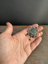 Load image into Gallery viewer, Fairy stone Pendant/Brooch with carnelian, kyanite, and citrine
