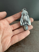 Load image into Gallery viewer, Helen the owl and a moonstone
