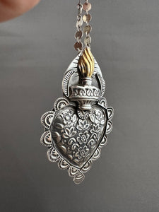 Elaborate Sacred Heart pendant