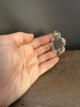 Load image into Gallery viewer, Cloisonné and Vesuvianite Crystal Pendant.
