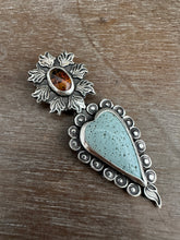 Load image into Gallery viewer, Leland Blue and Montana agate Sacred Heart
