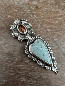 Leland Blue and Montana agate Sacred Heart