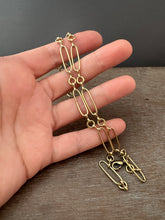 Load image into Gallery viewer, Brass paper clip chain
