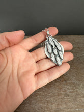 Load image into Gallery viewer, Silver fish parable pendant
