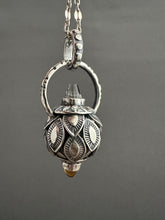 Load image into Gallery viewer, Vintage crystal and Citrine dragon egg medallion
