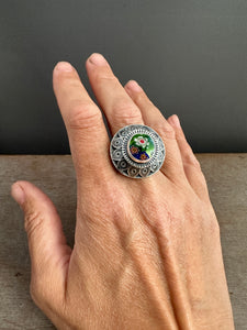 Millefiori statement ring size 8.5