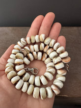 Load image into Gallery viewer, Shiva eye shell beads on hand knotted on silk.
