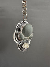 Load image into Gallery viewer, Fairy stone and quartz crystal pendant
