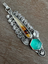 Load image into Gallery viewer, Montana agate and Amazonite medallion
