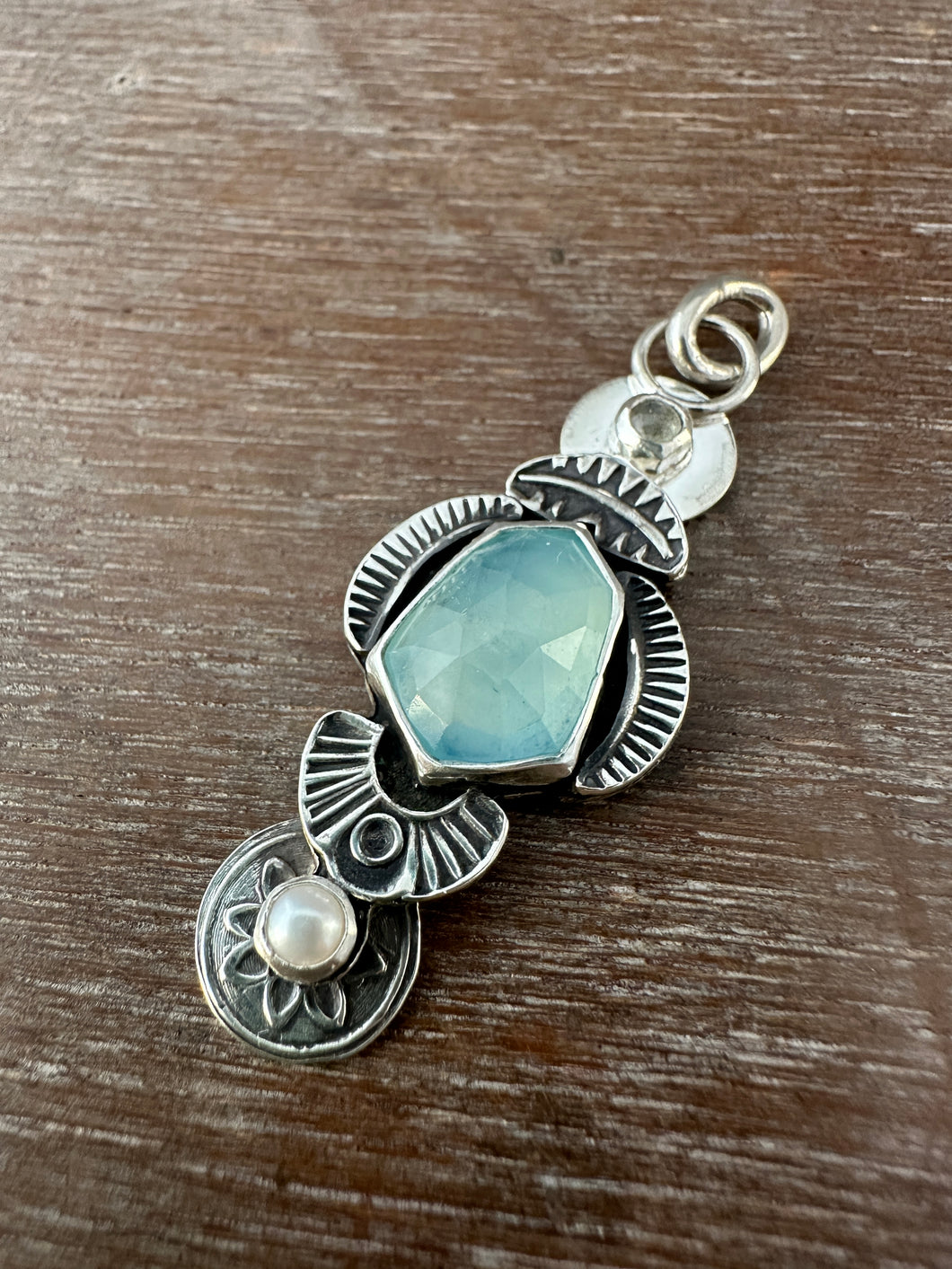 Icy blue pendant