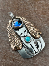 Load image into Gallery viewer, Silver cat with Angel Wings
