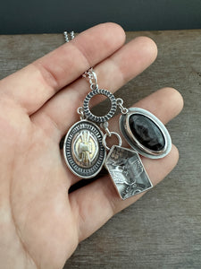 Moth charm collector pendant