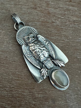 Load image into Gallery viewer, Helen the owl and a moonstone
