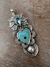 Load image into Gallery viewer, Leland Blue and Mystic Topaz Sacred Heart

