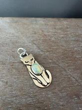 Load image into Gallery viewer, Bronze Kitty Pet with Opal
