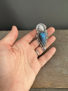 Labradorite Sacred Heart pendant