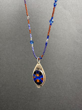 Load image into Gallery viewer, Cloisonné Glass Pendant With a Beaded Necklace
