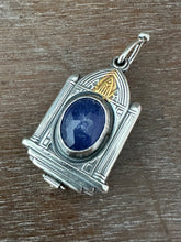 Load image into Gallery viewer, Tanzanite Locket with a Hidden Seahorse
