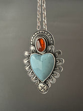 Load image into Gallery viewer, Leland Blue and Orange Kyanite Sacred Heart
