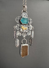 Load image into Gallery viewer, Small Golden Lion with Apatite, and Imperial Tooaz
