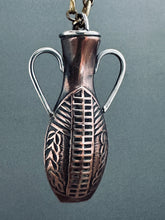 Load image into Gallery viewer, Amphora Pendant with etched bird drawing
