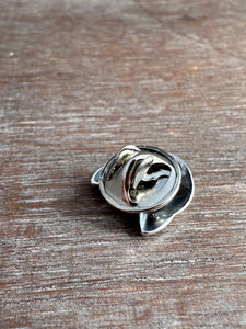 Silver cat pin, lapel pin, scatter pin