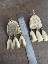 Load image into Gallery viewer, Brass Our Lady of Guadalupe Earrings
