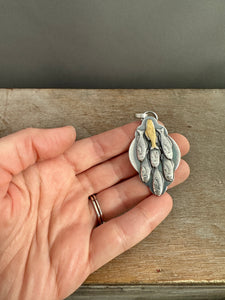 Silver fish parable pendant