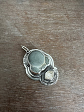 Load image into Gallery viewer, Fairy stone and quartz crystal pendant
