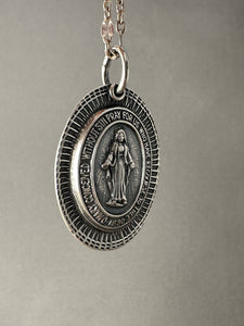 Solid Silver Miraculous Medal (Ready to ship) - limited quantity
