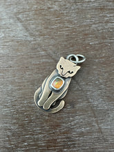 Load image into Gallery viewer, Bronze Kitty Pet with Opal
