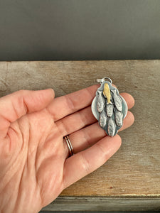 Silver fish parable pendant