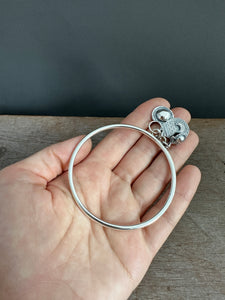 Sterling silver Jingle bangle