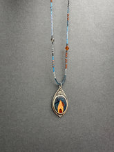 Load image into Gallery viewer, Cloisonné Glass Pendant With a Beaded Necklace

