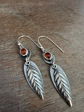 Load image into Gallery viewer, Garnet Leaf earrings
